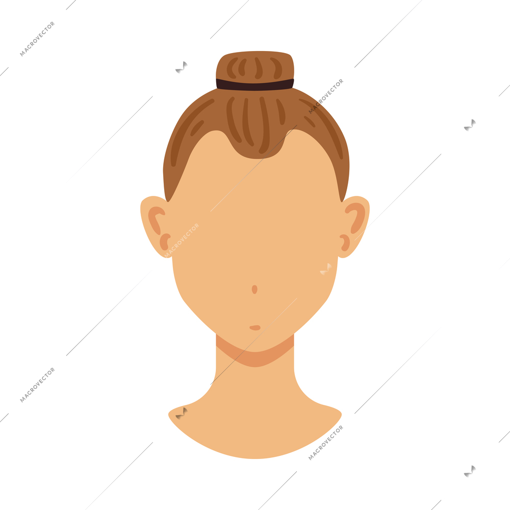 Portrait face creator male constructor composition with isolated image of human head with haircut and empty face vector illustration