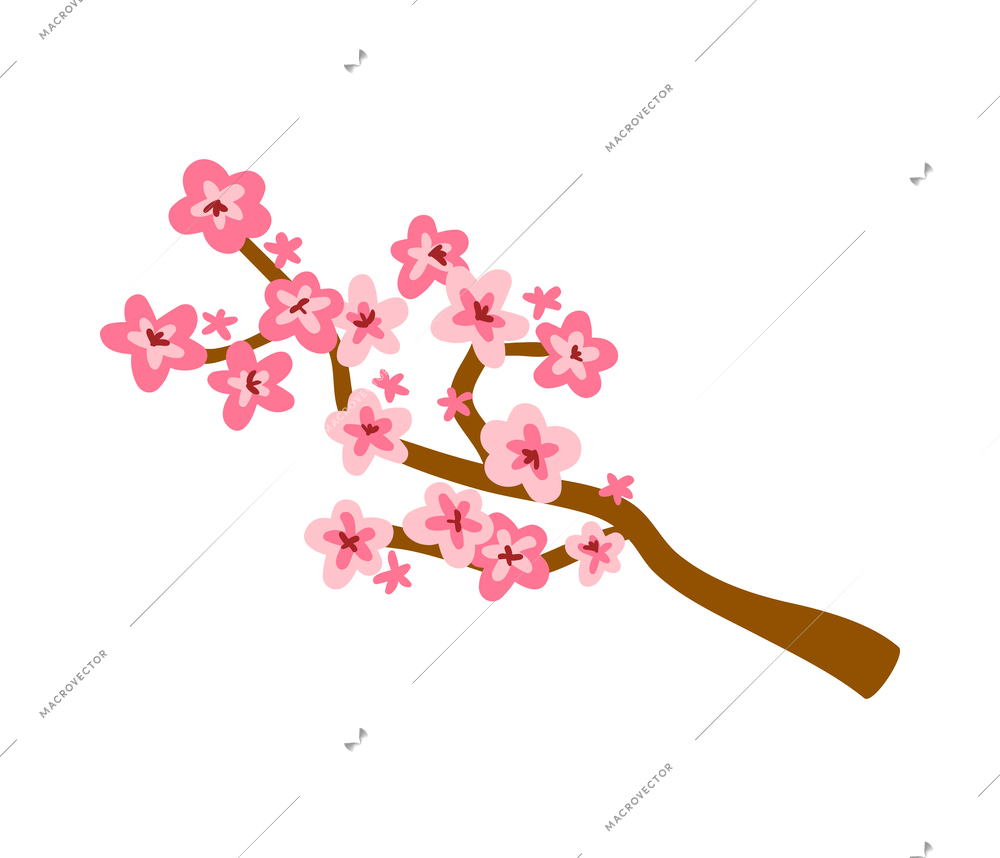 Japan composition with isolated image of japanese traditional symbol on blank background vector illustration