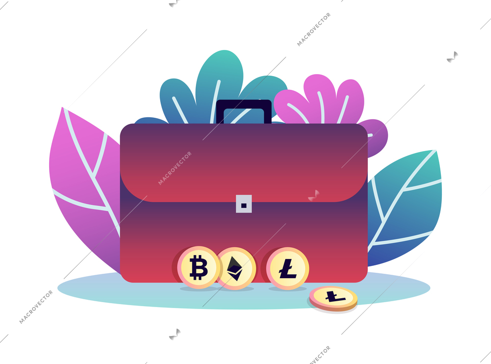 Digital investment finance trading composition with colourful icons and human characters vector illustration