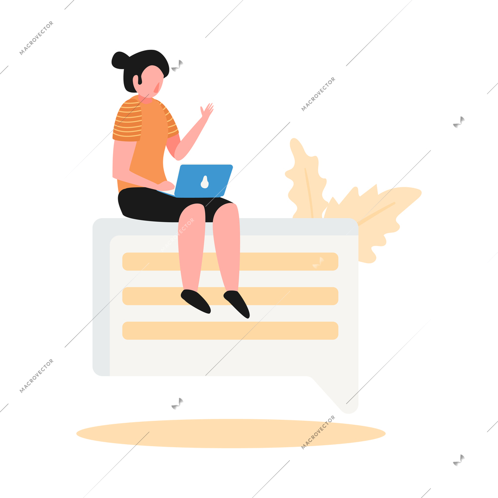 Online education e-learning training webinar composition with character of student learning remotely vector illustration