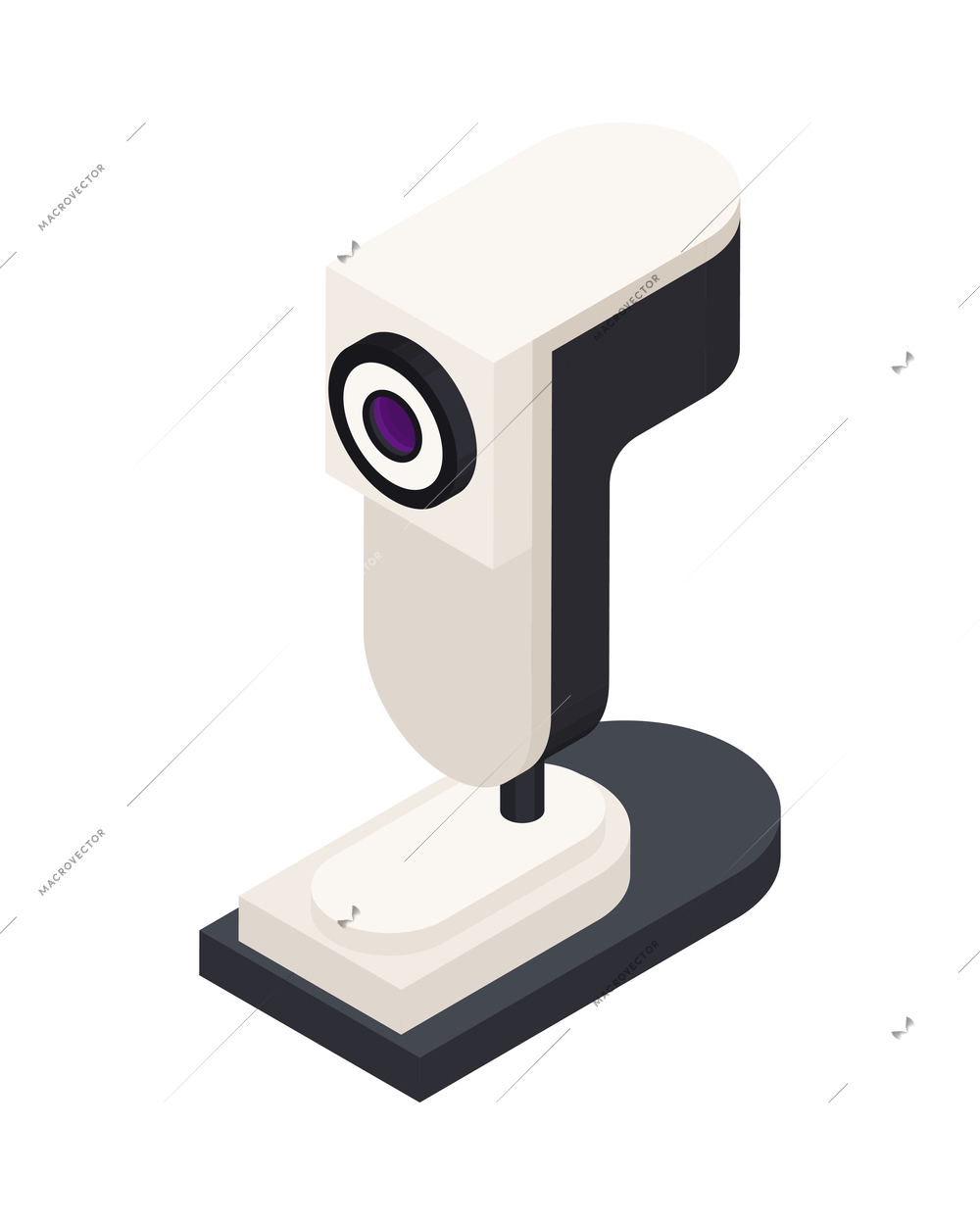 Ophthalmology isometric composition with isolated image of medical appliance vector illustration