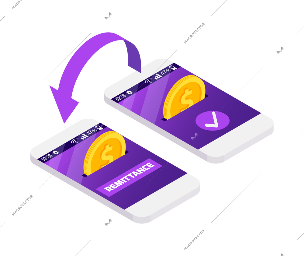 Online payment isometric composition with isolated security icons and electronic gadgets vector illustration