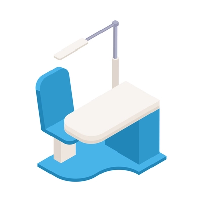 Ophthalmology isometric composition with isolated image of medical appliance vector illustration