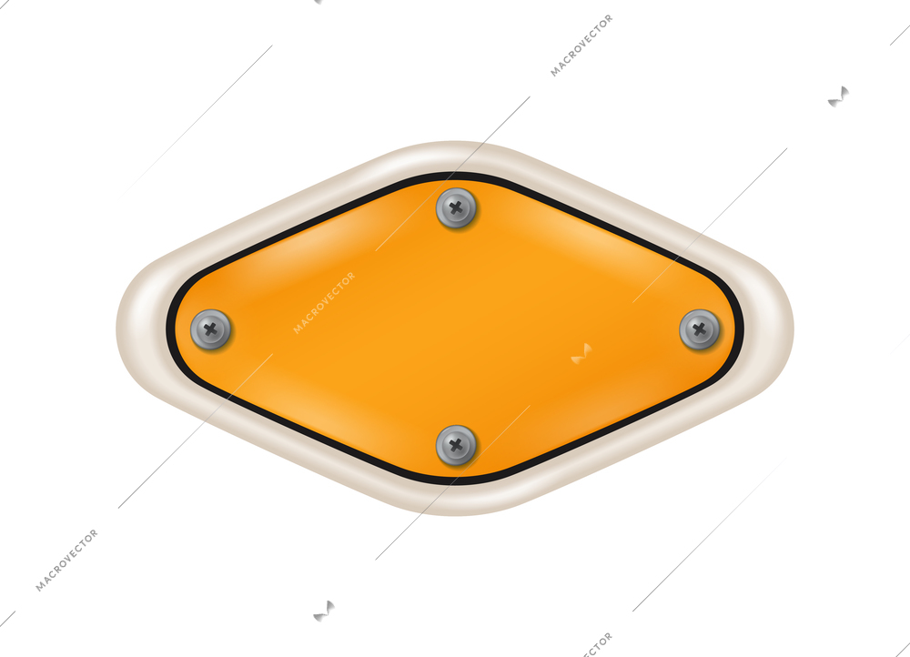 Pinball realistic composition with isolated image of machine play field element on blank background vector illustration