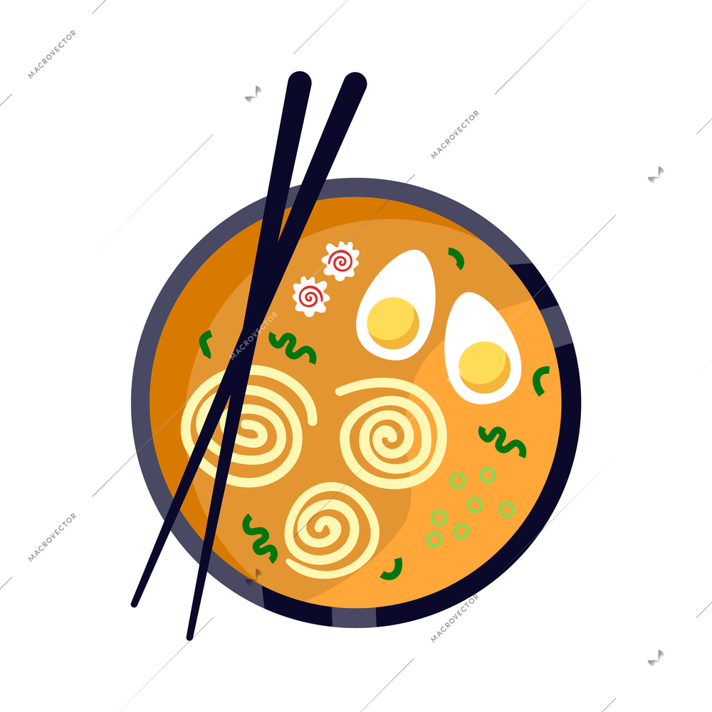 Japan composition with isolated image of japanese traditional symbol on blank background vector illustration