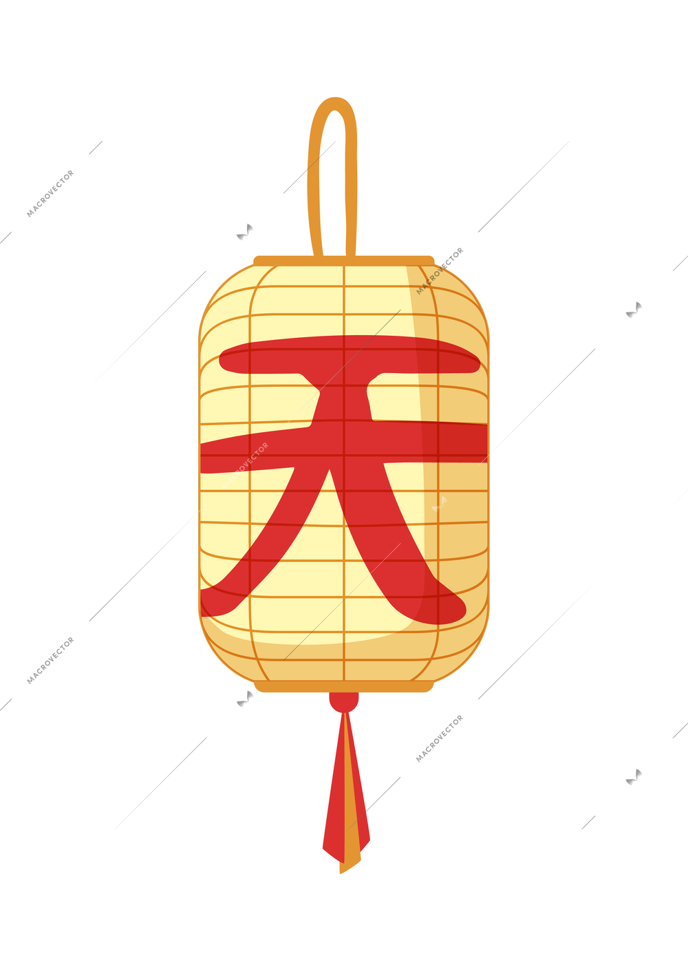 Japan composition with isolated image of japanese traditional symbol on blank background vector illustration