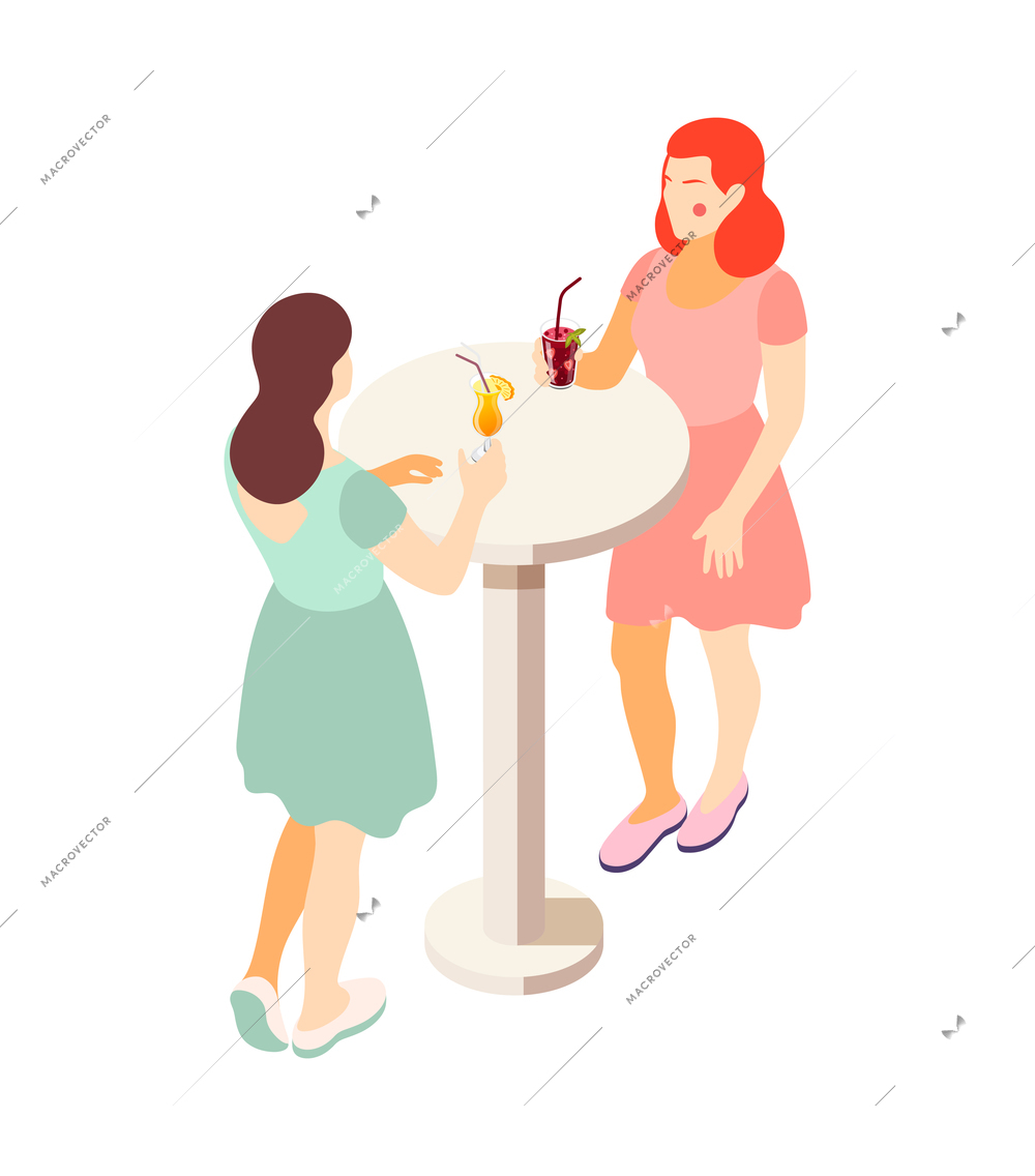 Catering and banquets isometric composition with isolated human characters on blank background vector illustration