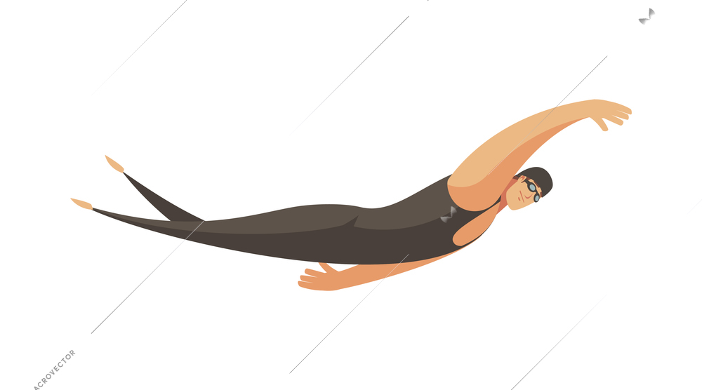 Summer sport composition with isolated doodle style human character of person doing sports on blank background vector illustration