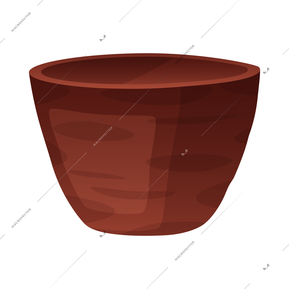 Prehistoric stone age caveman composition with isolated image of ancient dish vector illustration