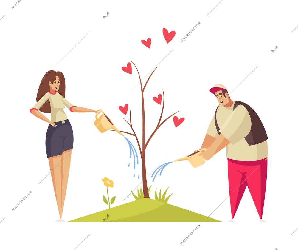 Charity composition with doodle style images with hearts money and human characters vector illustration