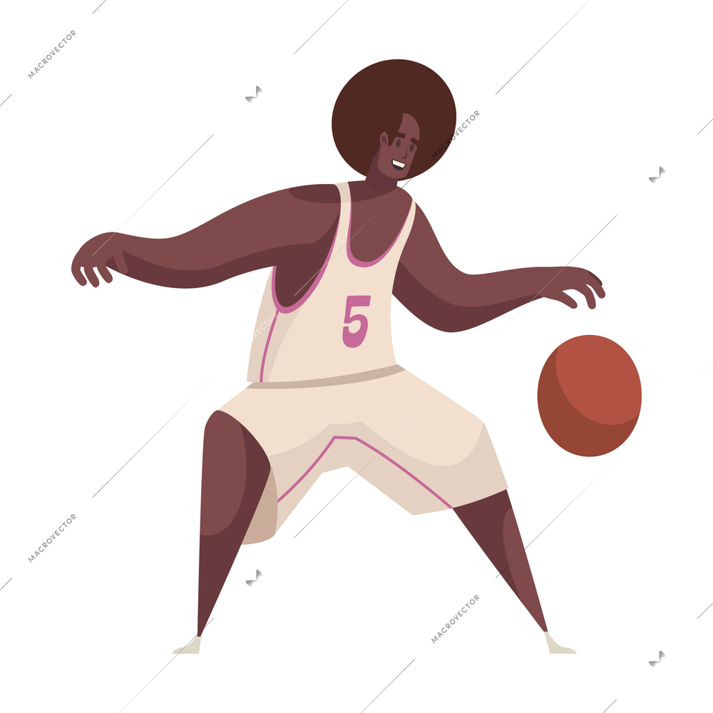 Summer sport composition with isolated doodle style human character of person doing sports on blank background vector illustration