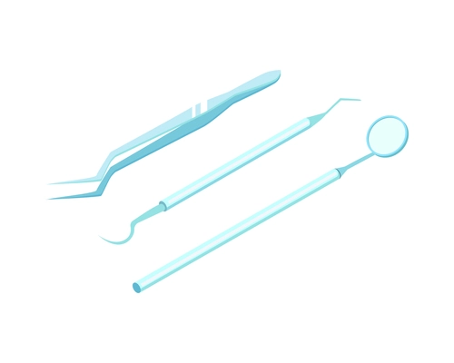 Isometric dentist composition with isolated tooth care and medical tools vector illustration