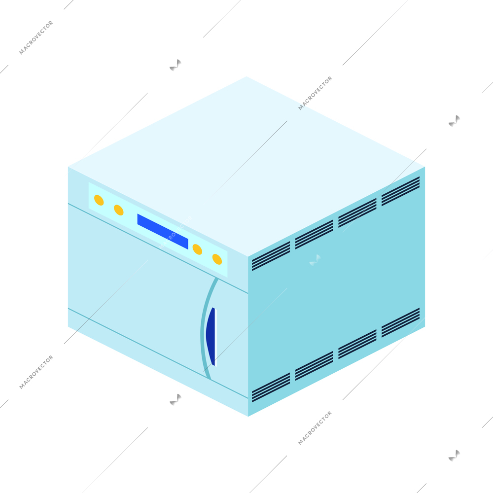 Isometric dentist composition with isolated tooth care and medical apparatus vector illustration