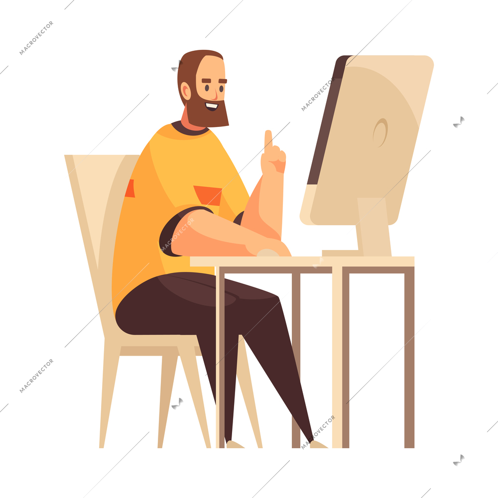 Coworking people composition with creative employee working together isolated on blank background vector illustration