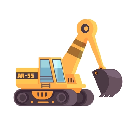 Construction flat composition with builders equipment on blank background vector illustration