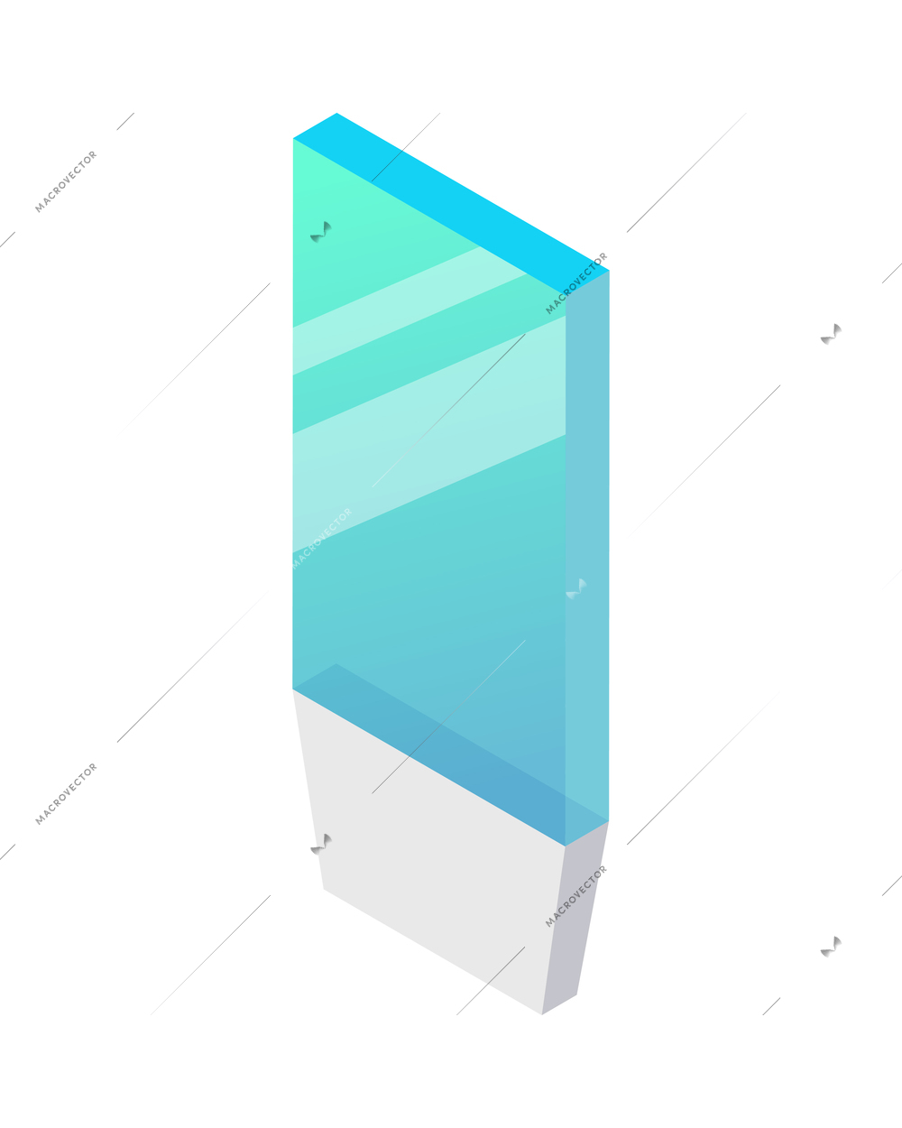 Isometric promotion stand with interactive screen for modern exposition 3d vector illustration