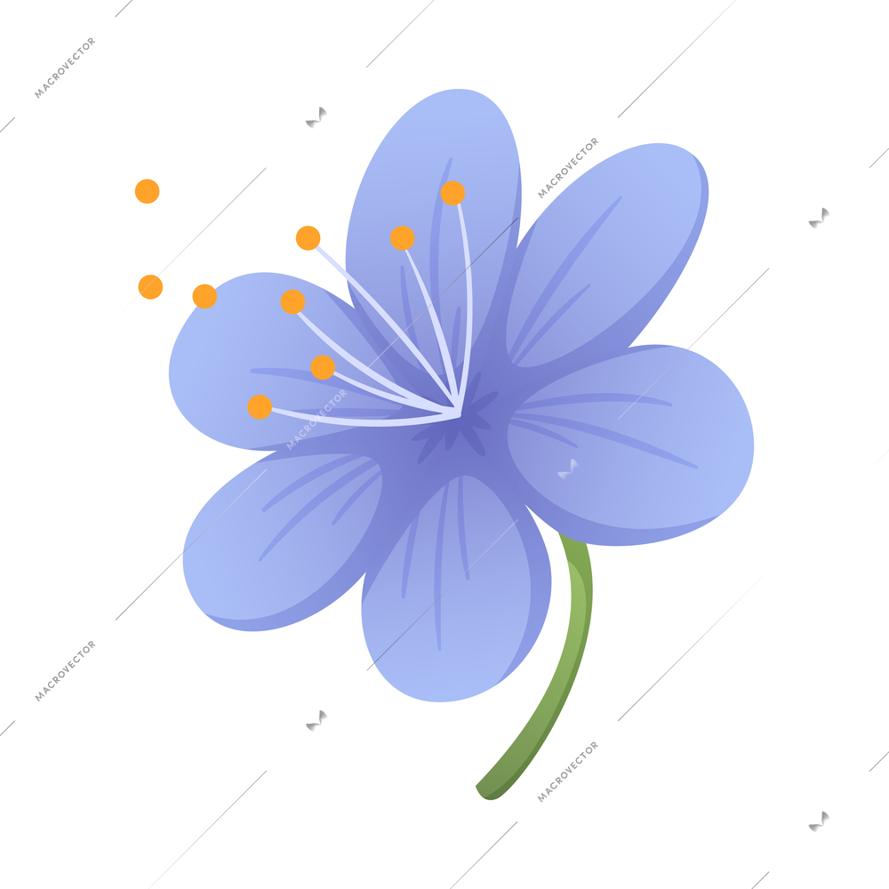 Flower pollen allergen cartoon icon on white background vector illustration