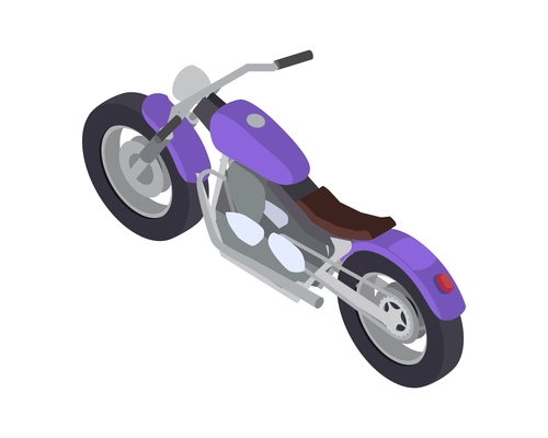 Motorbike isometric icon on white background 3d vector illustration