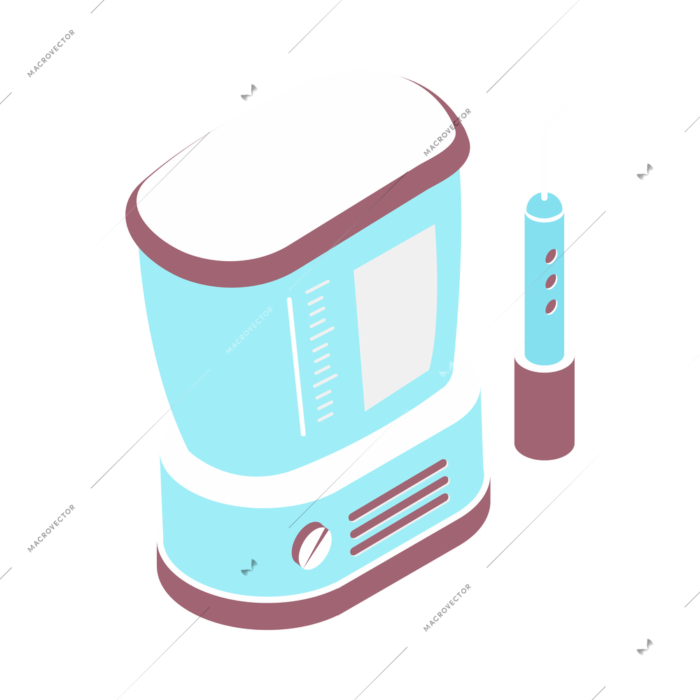 Water flosser irrigator for oral cavity cleaning isometric icon 3d vector illustration