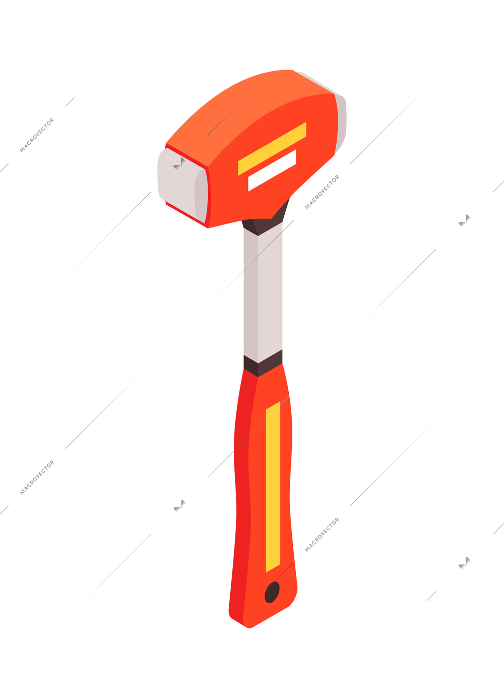 Isometric color icon with geologists instrument 3d vector illustration