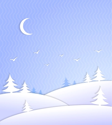 Winter background scene ice cold vector illustration