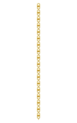 Metal golden chain belt on white background realistic vector illustration