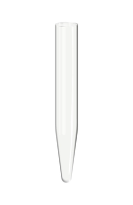 Realistic empty glass laboratory test tube vector illustration