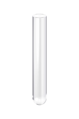 Realistic empty laboratory glass test tube on white background vector illustration