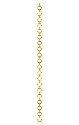 Vertical golden chain accessory with rings realistic vector illustration