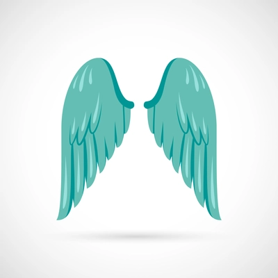 Bird angel wing flat icon isolated on white background vector illustration