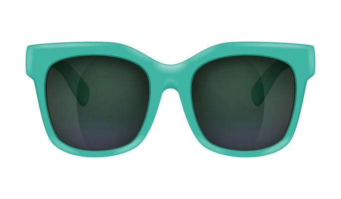 Modern trendy sunglasses with color frames realistic vector illustration