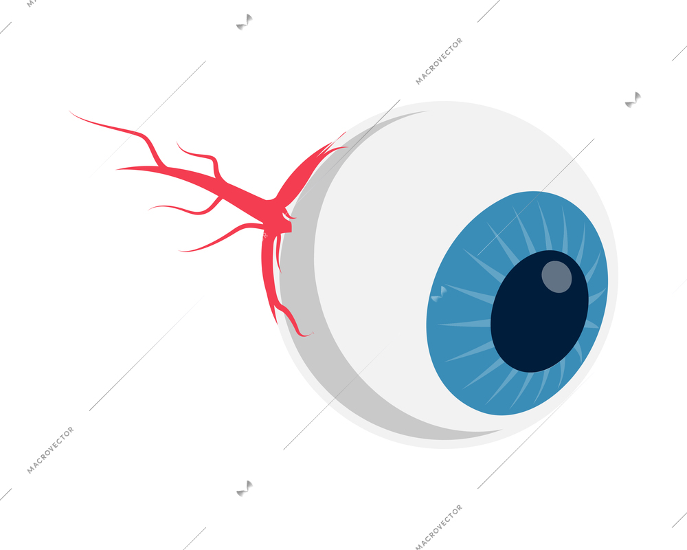 Human eye on white background 3d isometric vector illustration