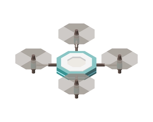 Isometric drone on white background 3d vector illustration