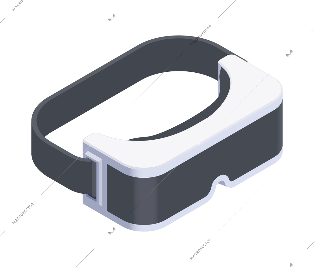 Modern virtual reality glasses 3d isometric vector illustration