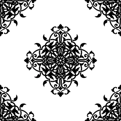 Decorative fractal in arabic or muslim style vector illustration