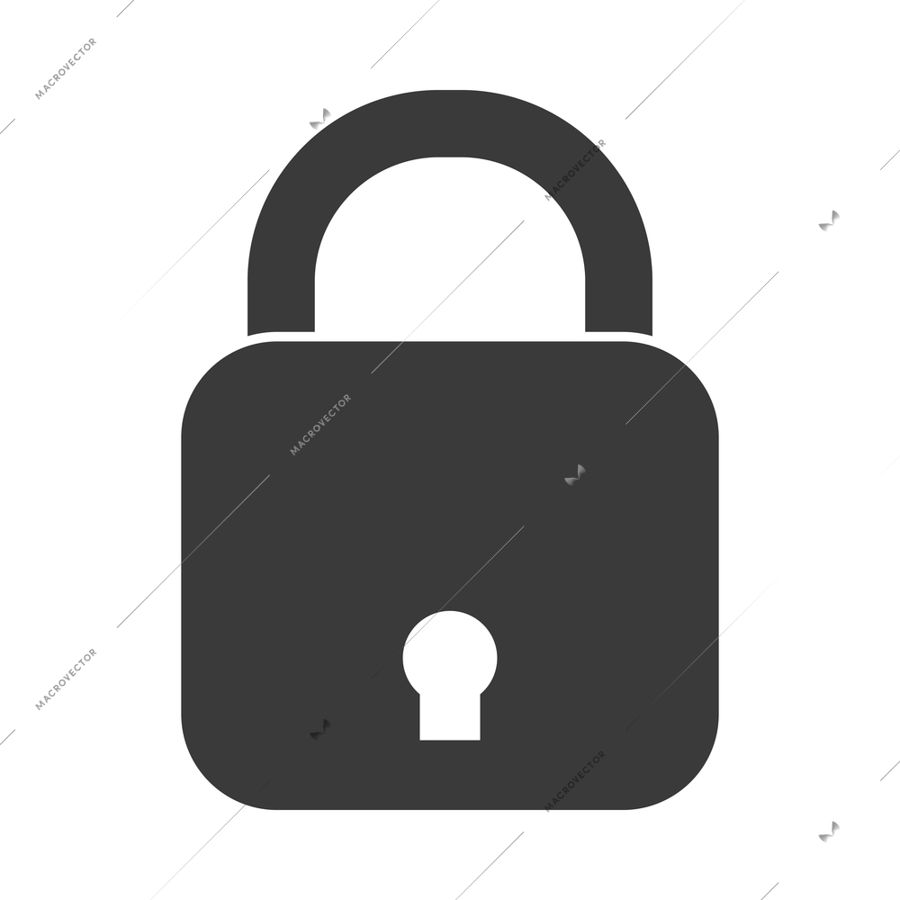 Lock safe black composition with business banking finance icon isolated on blank background vector illustration