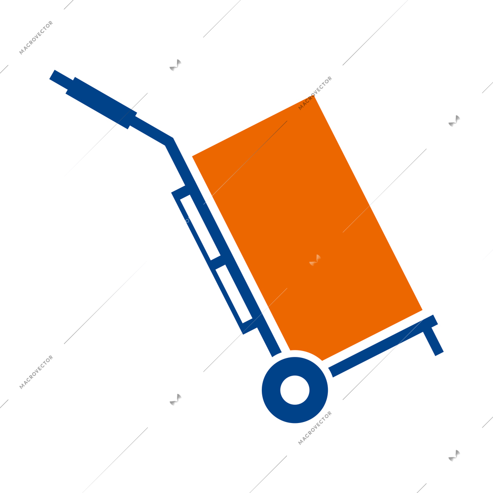 Logistic composition with blue and orange delivery service shipping icon vector illustration