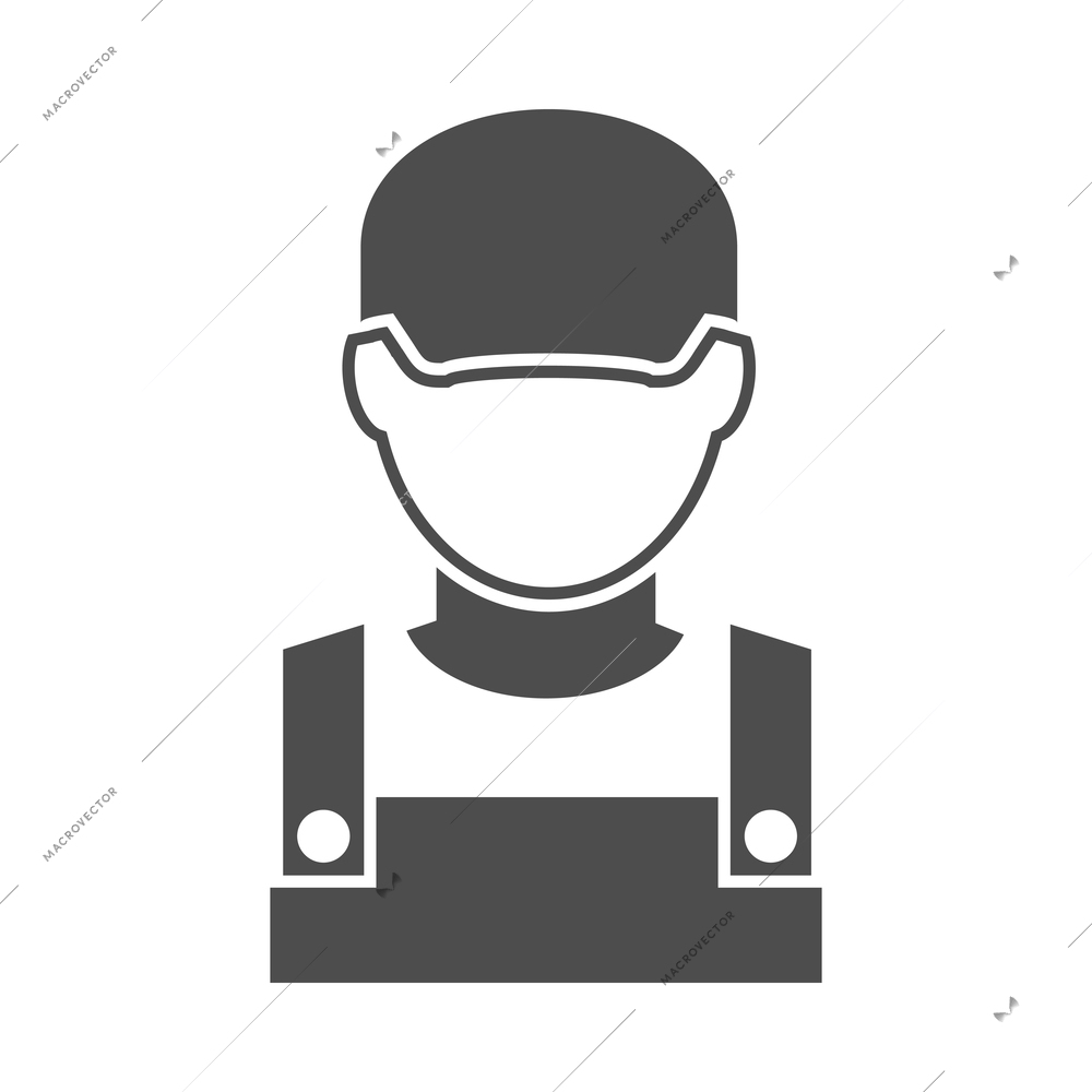 Auto service black composition with monochrome car maintenance icon on blank background vector illustration