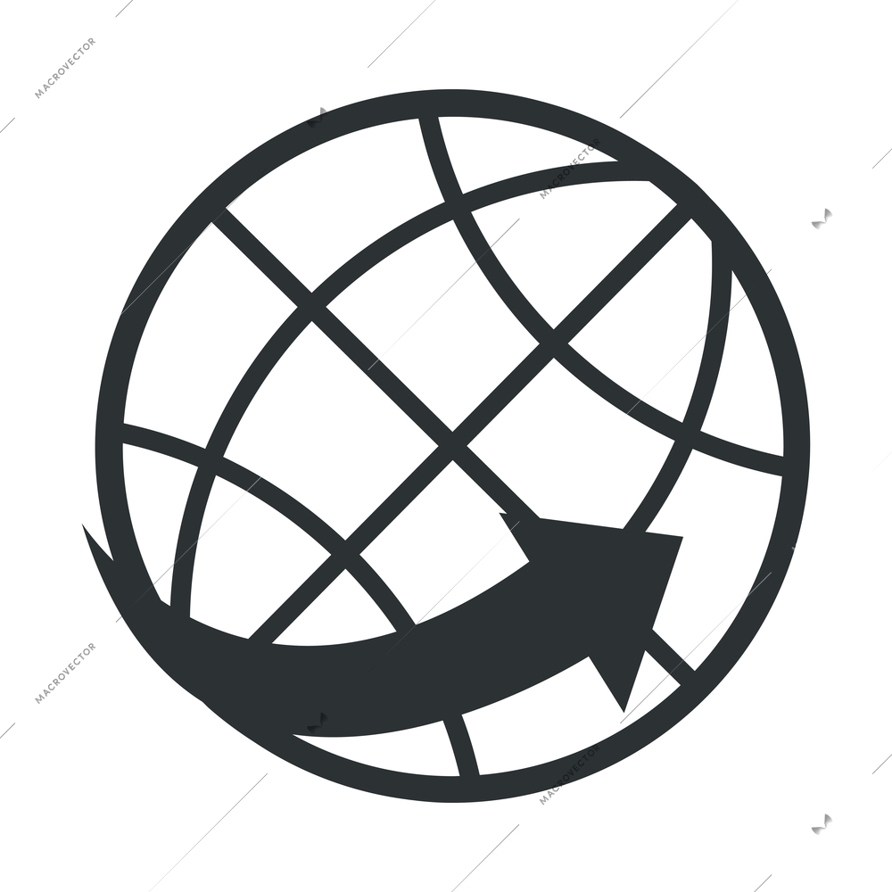 Logistic black composition with monochrome delivery service shipping icon vector illustration