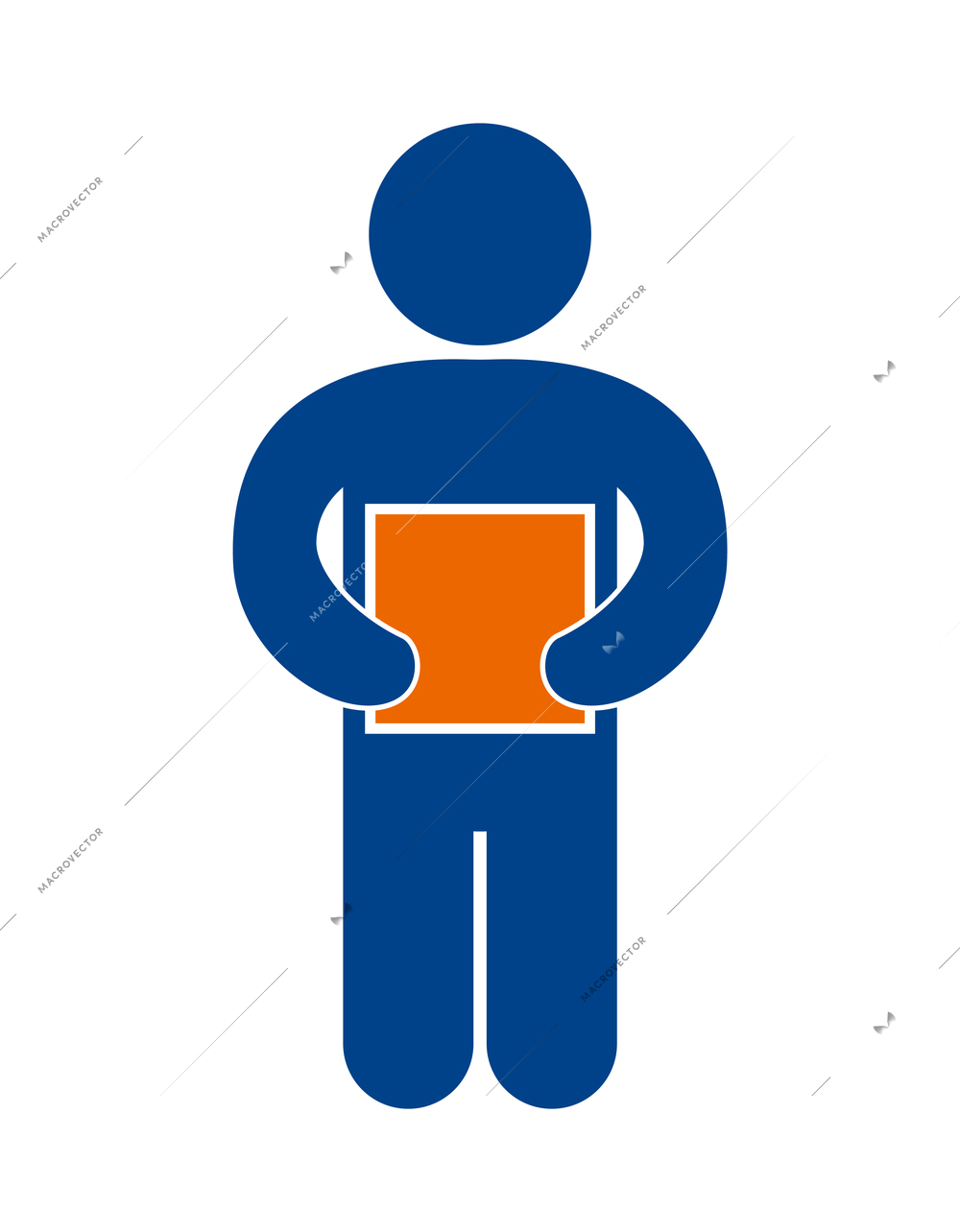 Logistic composition with blue and orange delivery service shipping icon vector illustration