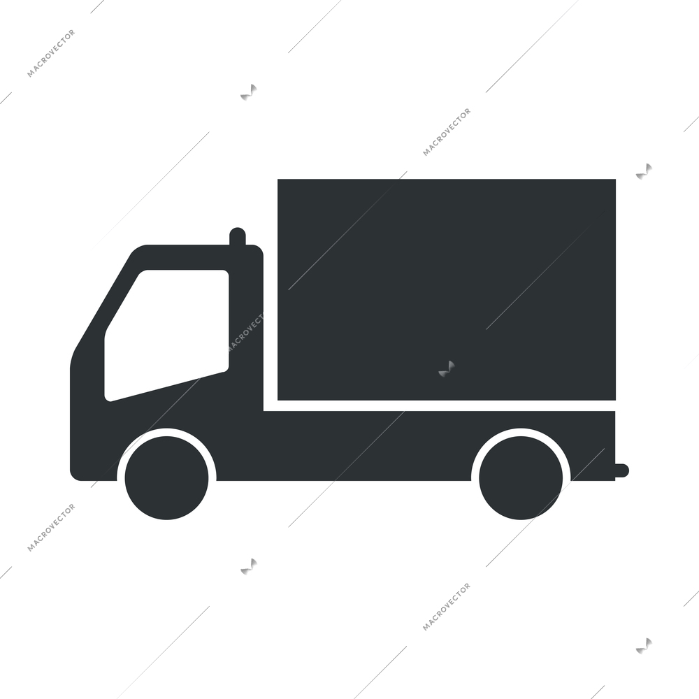 Logistic black composition with monochrome delivery service shipping icon vector illustration