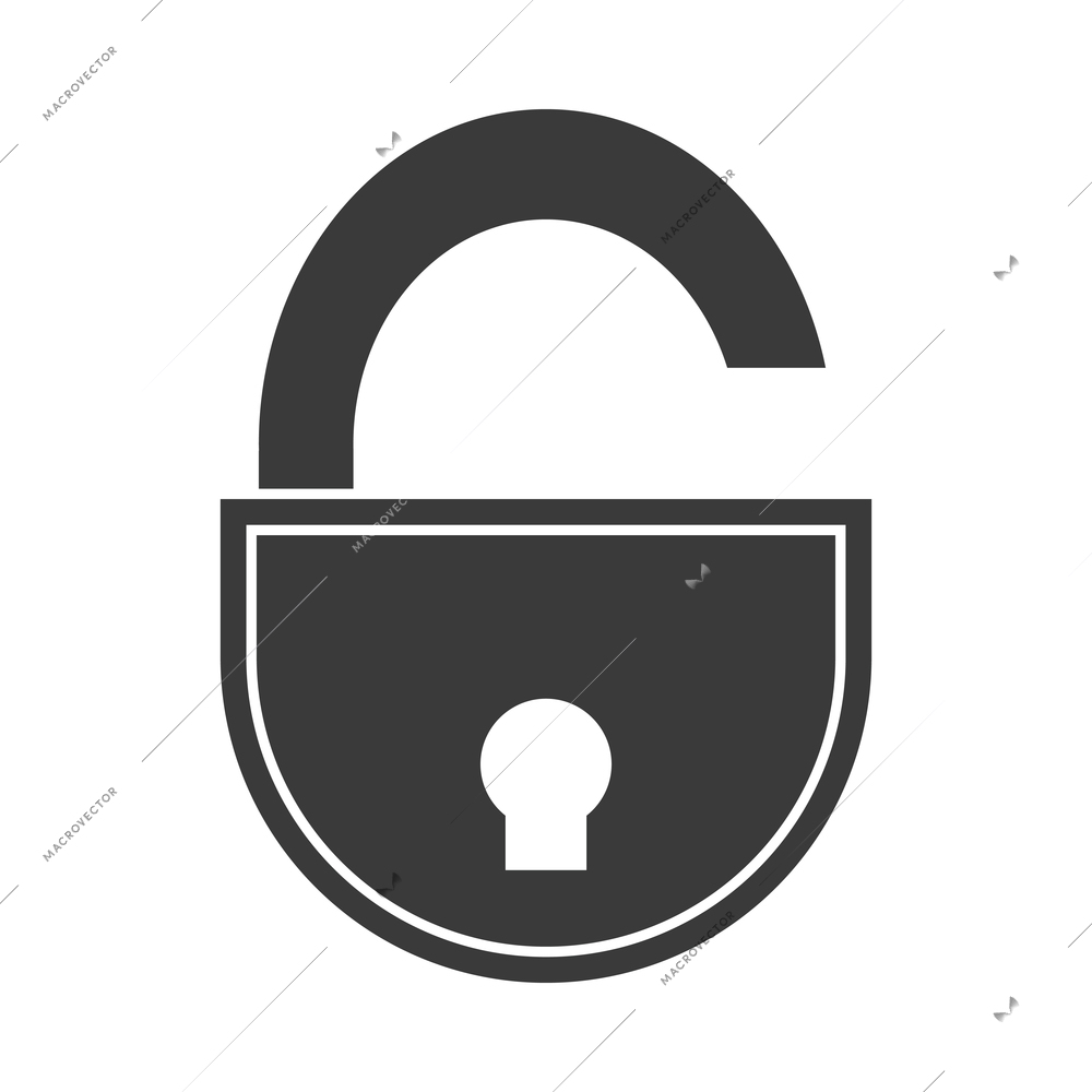 Lock safe black composition with business banking finance icon isolated on blank background vector illustration