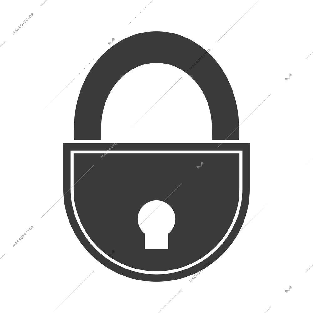 Lock safe black composition with business banking finance icon isolated on blank background vector illustration