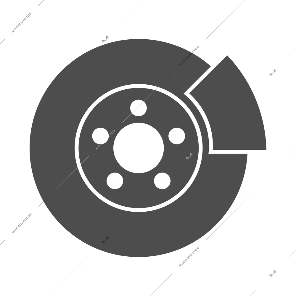 Auto service black composition with monochrome car maintenance icon on blank background vector illustration