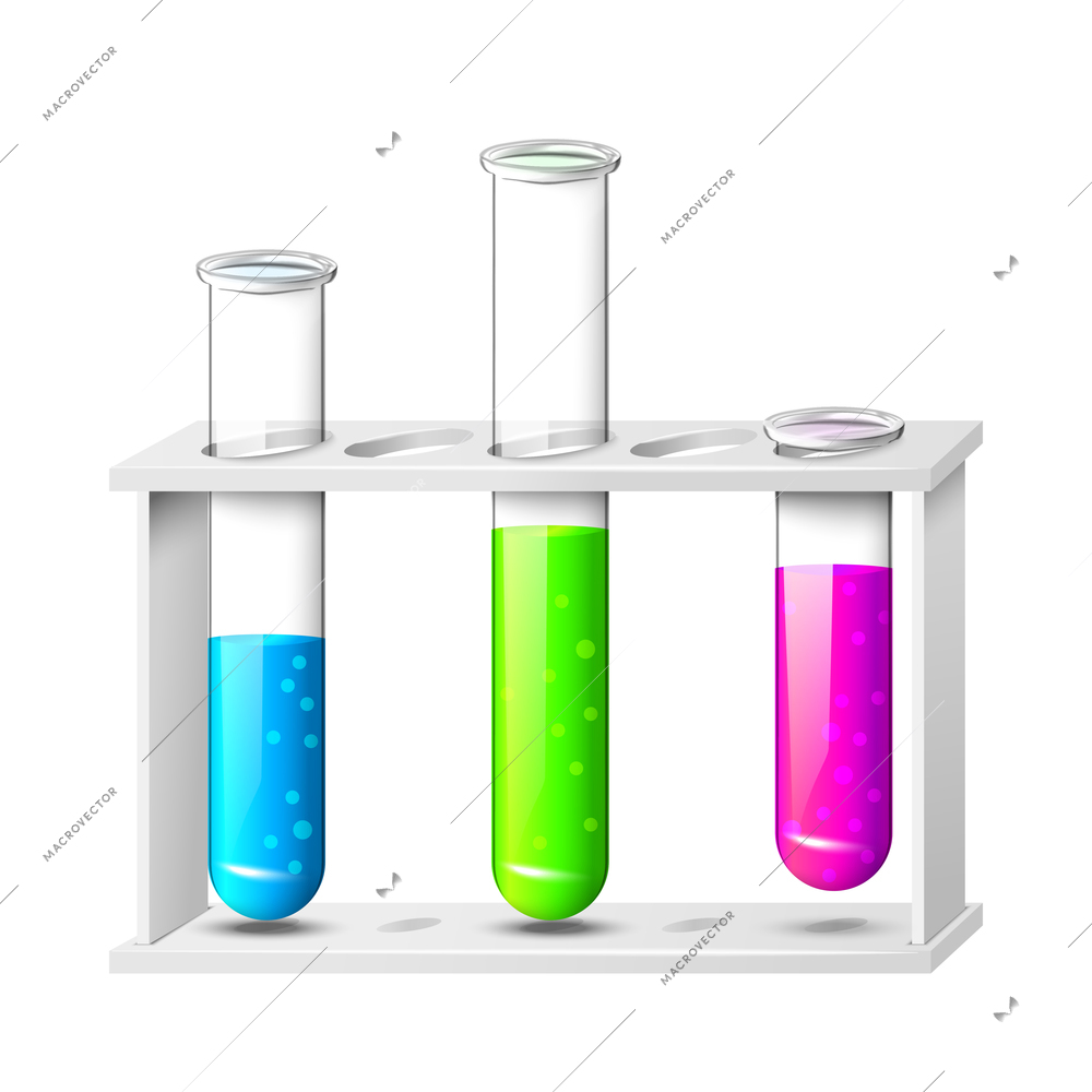 Science composition with realistic colorful icon on blank background vector illustration