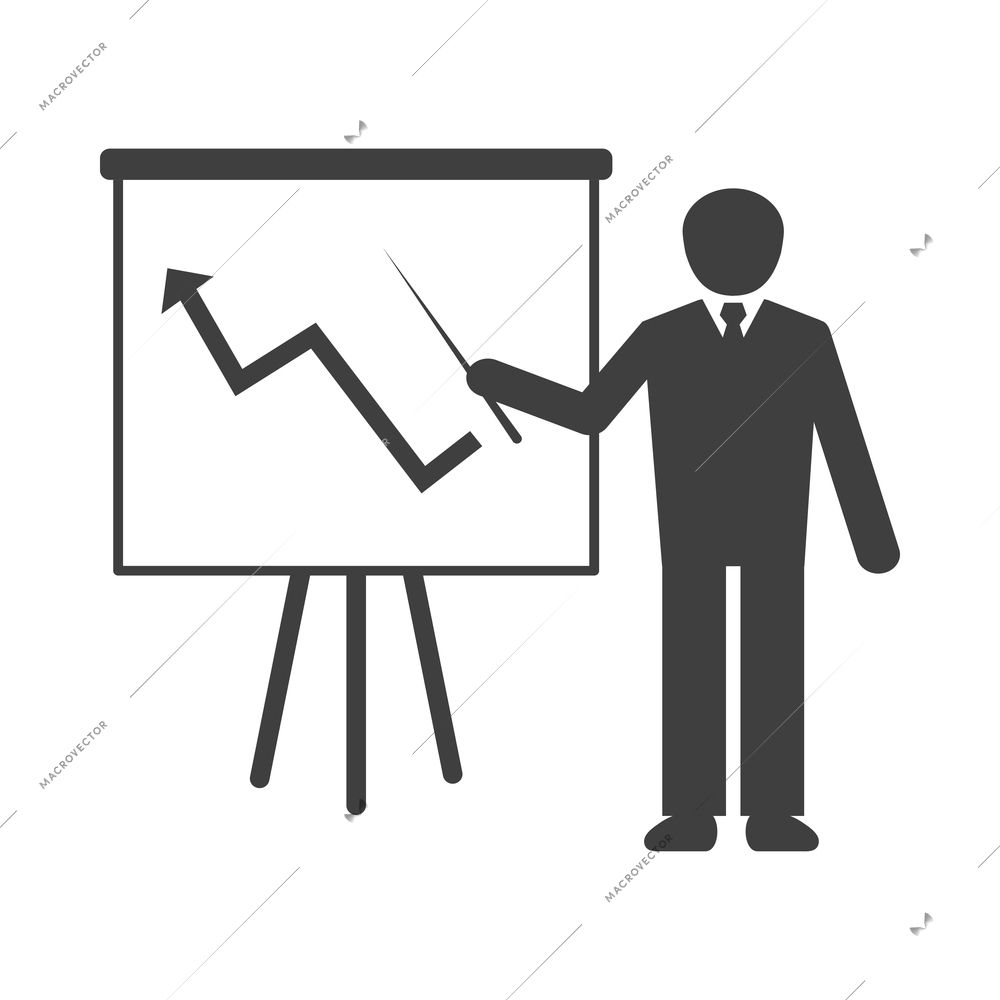 Business meet black composition with isolated monochrome image of work communication meeting vector illustration
