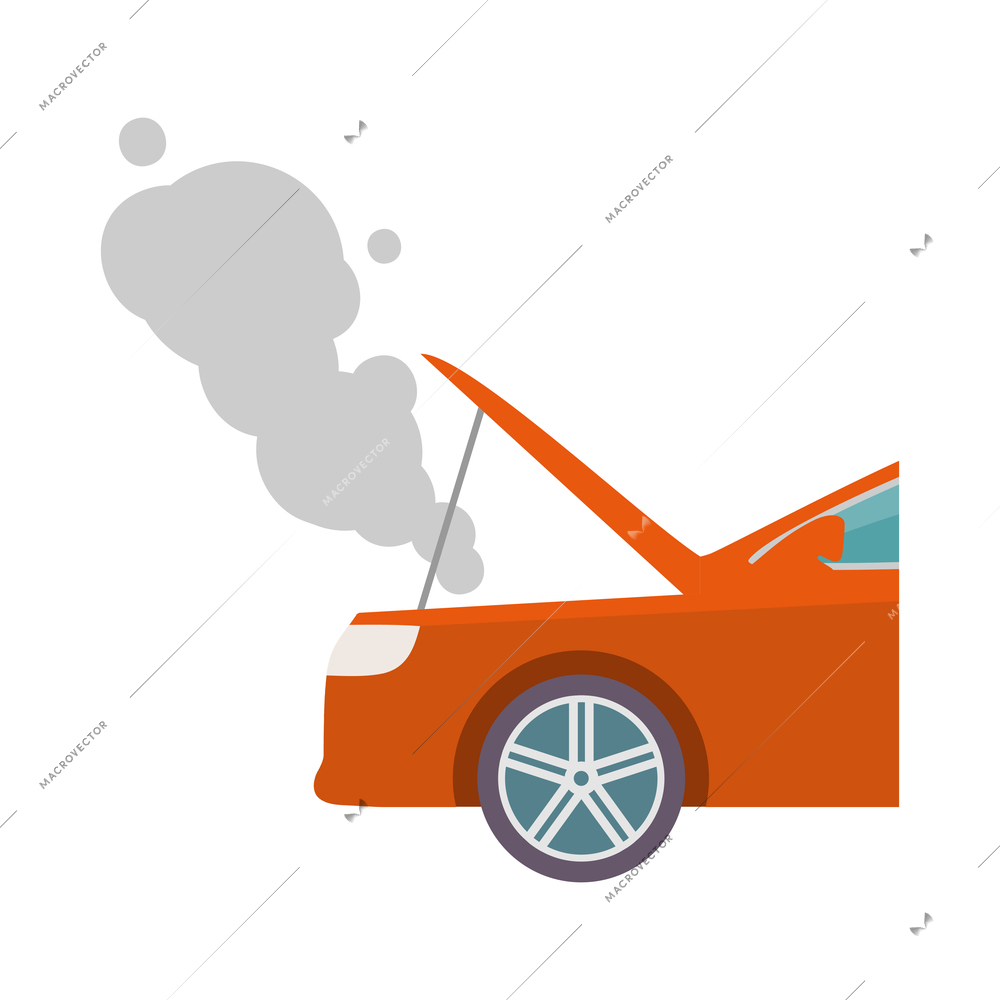Auto service color composition with isolated car maintenance icon on blank background vector illustration