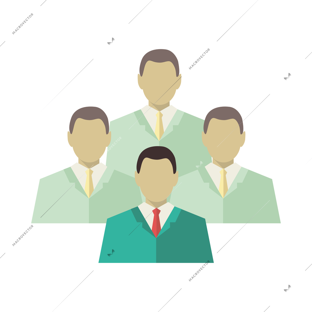 Business meet composition with flat isolated conceptual image of work communication meeting vector illustration