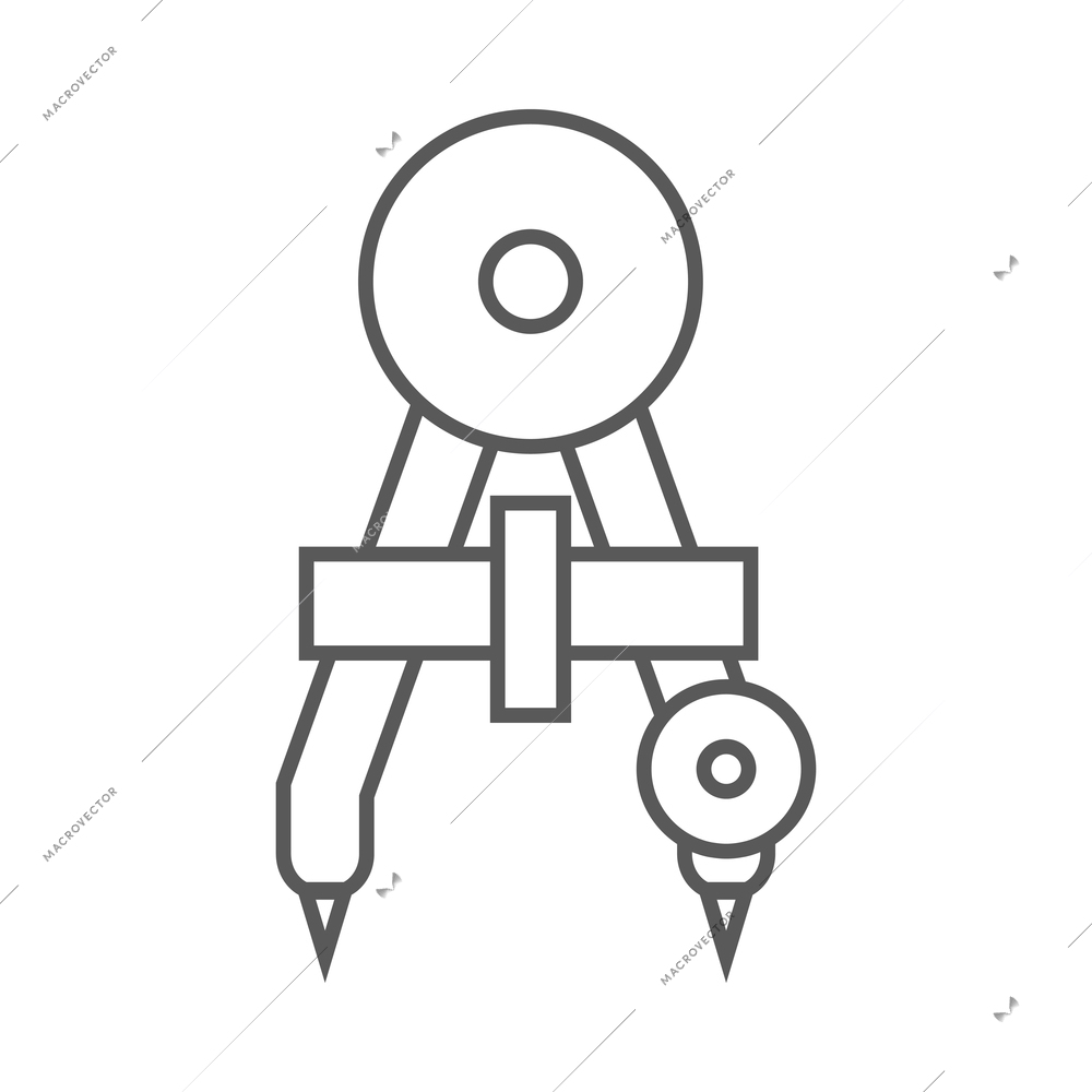 Science outline composition with isolated contour icon of physics and astronomy research supply vector illustration