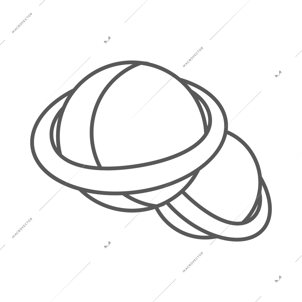 Science outline composition with isolated contour icon of physics and astronomy research supply vector illustration